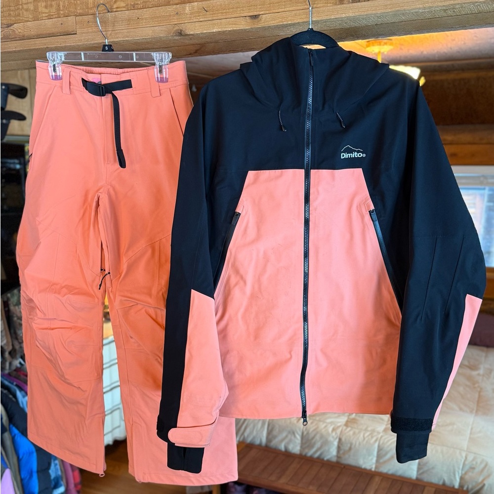 Women's Dimito Postive Mind LEVEL OG 3L JACKET BLACK and Neon Orange Kit SIZE XS